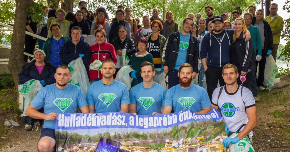 Teszedd 2017 szemétszedés a Népszigeten, Budapest XIII. kerületében. / Fotó: hulladekvadasz.hu